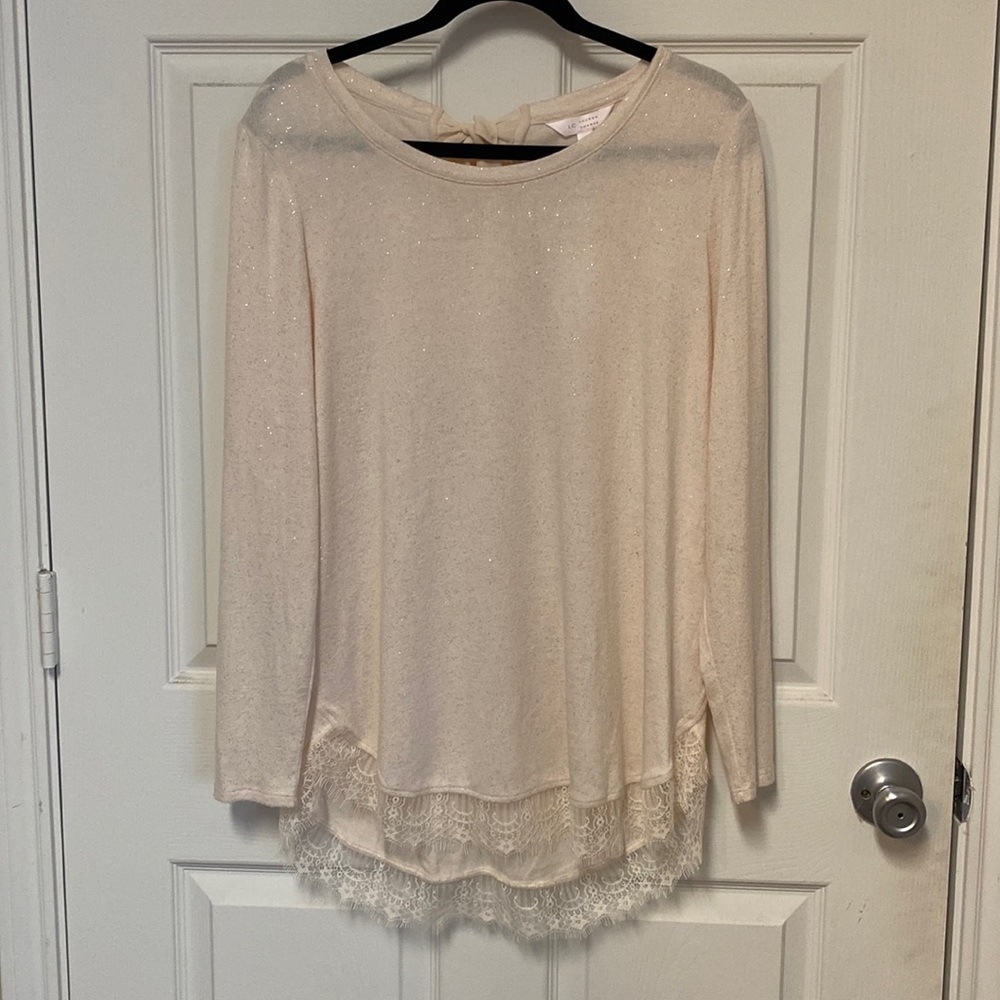 New Lauren Conrad sparkling tunic long sleeve top